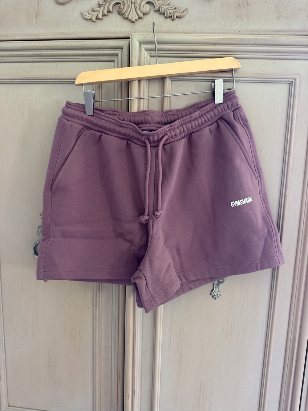 Gymshark Mauve High-Waist Drawstring Athletic Shorts
